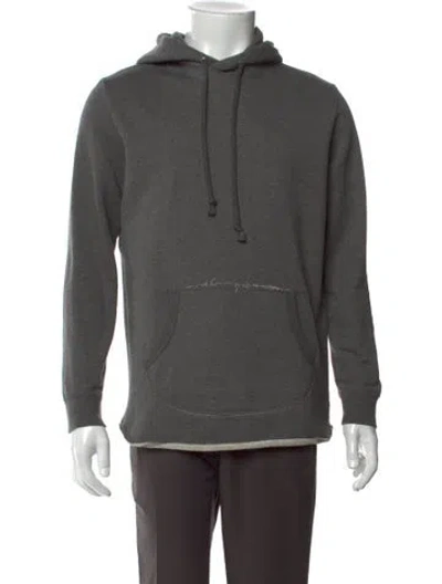 Pre-owned Kith Crew Neck Long Sleeve Hoodie In Gray