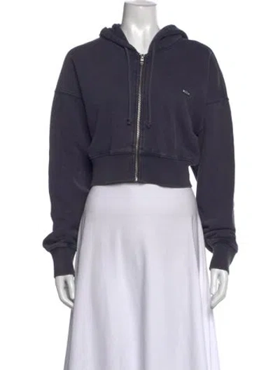 Pre-owned Kith Crew Neck Long Sleeve Hoodie In Grey