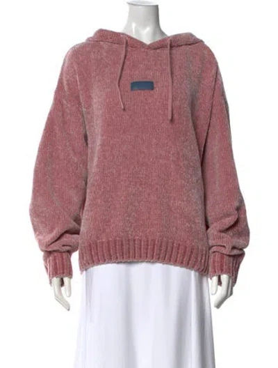 Pre-owned Kith Crew Neck Long Sleeve Hoodie In Pink