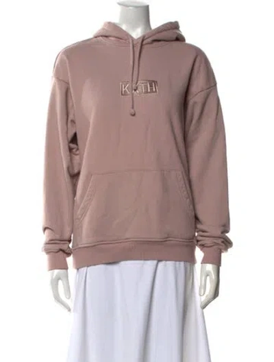 Pre-owned Kith Crew Neck Long Sleeve Hoodie In Purple