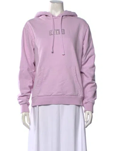 Pre-owned Kith Crew Neck Long Sleeve Hoodie In Purple