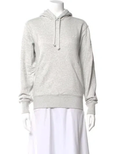 Pre-owned Kith Crew Neck Long Sleeve Hoodie In White