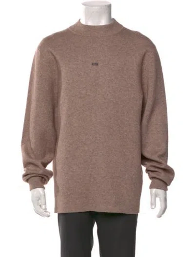 Pre-owned Kith Crew Neck Long Sleeve Pullover In Brown