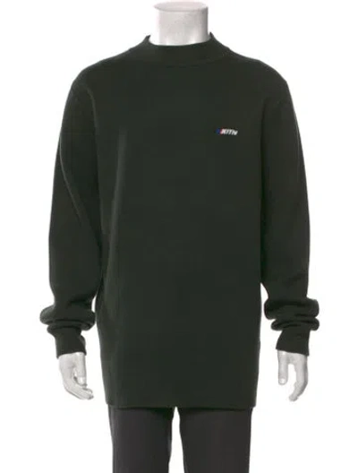 Pre-owned Kith Crew Neck Long Sleeve Pullover In Green