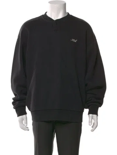 Pre-owned Kith Crew Neck Long Sleeve Sweatshirt In Black