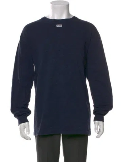 Pre-owned Kith Crew Neck Long Sleeve Sweatshirt In Blue