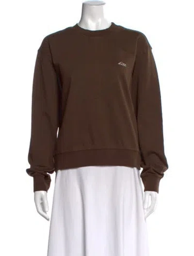 Pre-owned Kith Crew Neck Long Sleeve Sweatshirt In Brown
