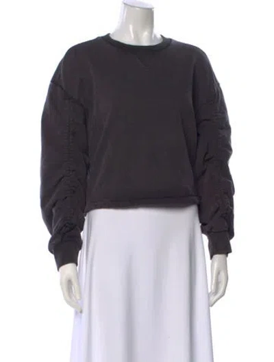 Pre-owned Kith Crew Neck Long Sleeve Sweatshirt In Gray