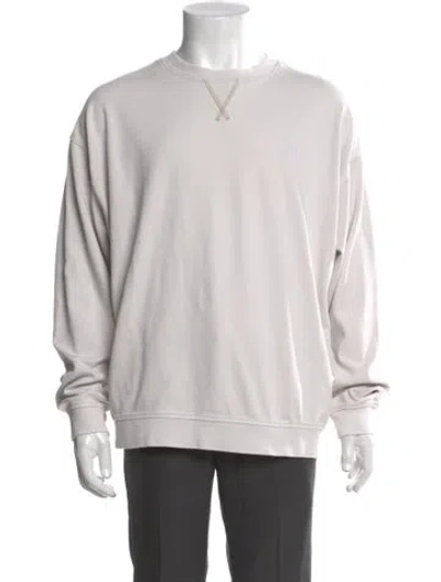Pre-owned Kith Crew Neck Long Sleeve Sweatshirt In Gray
