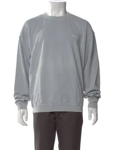 Pre-owned Kith Crew Neck Long Sleeve Sweatshirt In Gray