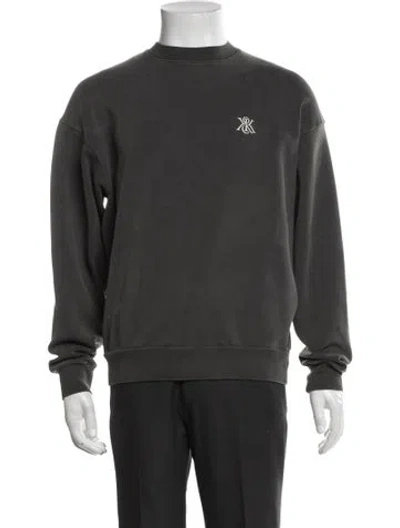 Pre-owned Kith Crew Neck Long Sleeve Sweatshirt In Gray