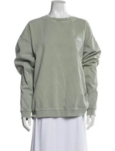 Pre-owned Kith Crew Neck Long Sleeve Sweatshirt In Green