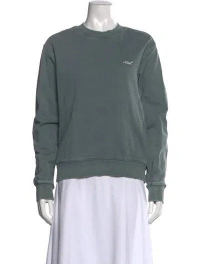 Pre-owned Kith Crew Neck Long Sleeve Sweatshirt In Green