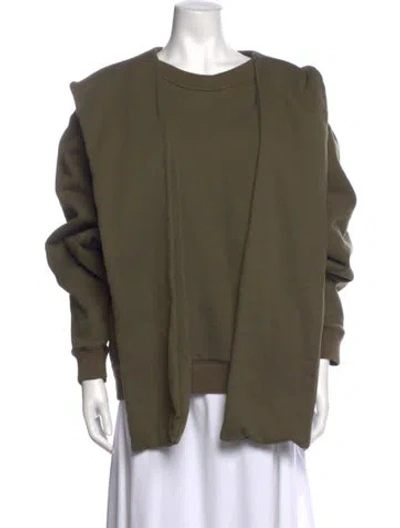Pre-owned Kith Crew Neck Long Sleeve Sweatshirt In Green