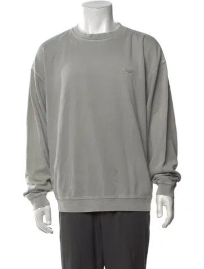 Pre-owned Kith Crew Neck Long Sleeve Sweatshirt In Grey