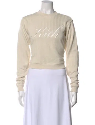 Pre-owned Kith Crew Neck Long Sleeve Sweatshirt In Neutral