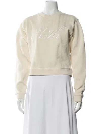 Pre-owned Kith Crew Neck Long Sleeve Sweatshirt In Neutral