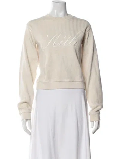 Pre-owned Kith Crew Neck Long Sleeve Sweatshirt In Neutral