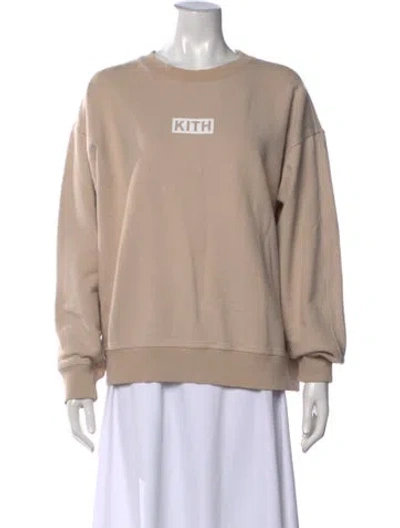 Pre-owned Kith Crew Neck Long Sleeve Sweatshirt In Neutral