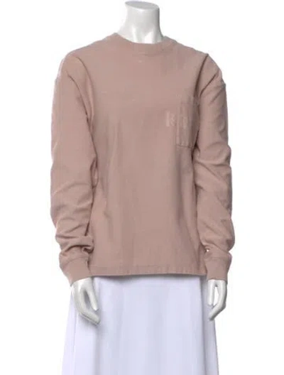 Pre-owned Kith Crew Neck Long Sleeve Sweatshirt In Pink