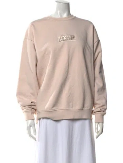 Pre-owned Kith Crew Neck Long Sleeve Sweatshirt In Pink