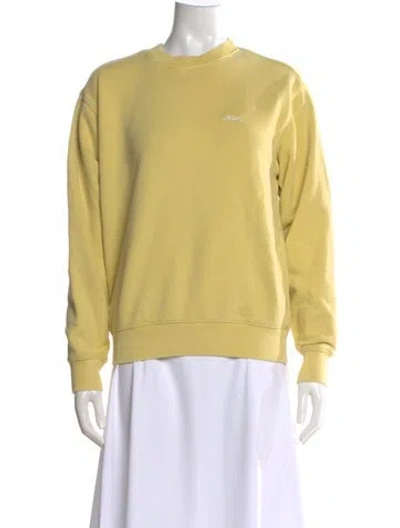 Pre-owned Kith Crew Neck Long Sleeve Sweatshirt In Yellow