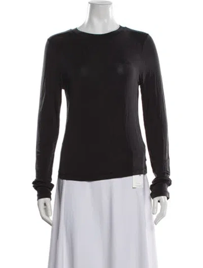 Pre-owned Kith Crew Neck Long Sleeve Top In Black