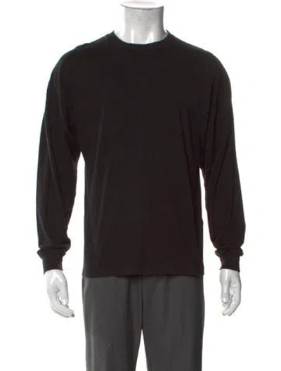 Pre-owned Kith Crew Neck Long Sleeve T-shirt In Black