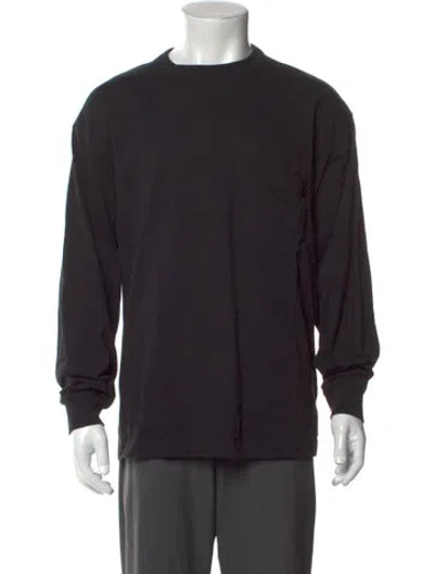 Pre-owned Kith Crew Neck Long Sleeve T-shirt In Black