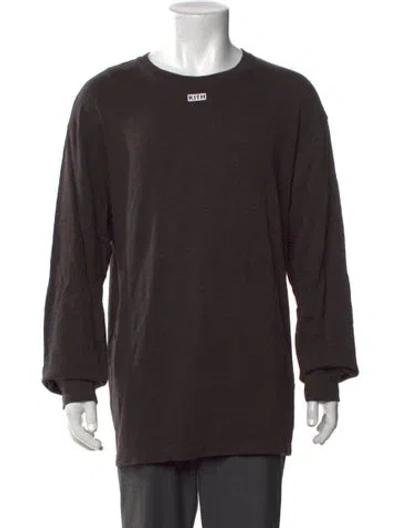 Pre-owned Kith Crew Neck Long Sleeve T-shirt In Brown