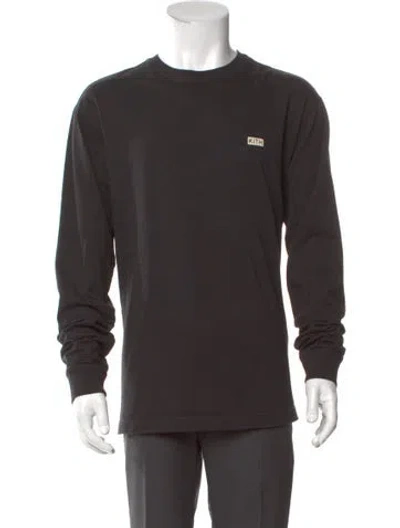 Pre-owned Kith Crew Neck Long Sleeve T-shirt In Gray