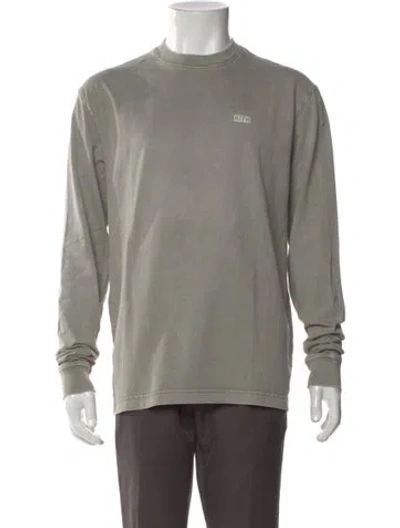 Pre-owned Kith Crew Neck Long Sleeve T-shirt In Gray