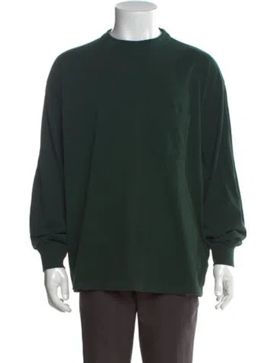 Pre-owned Kith Crew Neck Long Sleeve T-shirt In Green