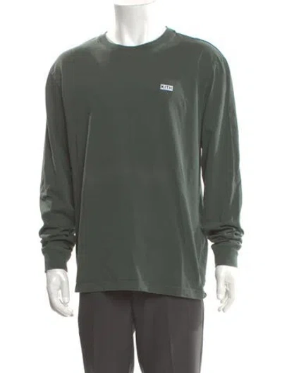 Pre-owned Kith Crew Neck Long Sleeve T-shirt In Green