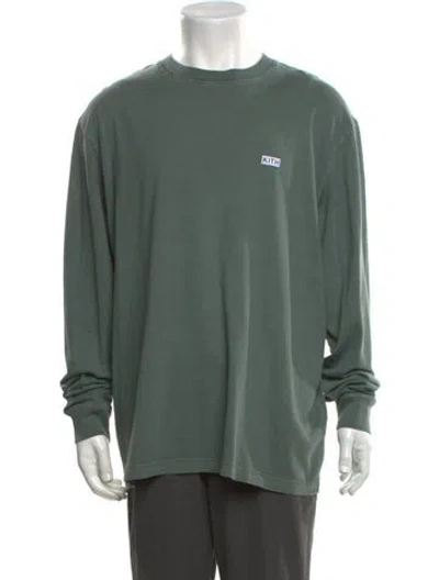 Pre-owned Kith Crew Neck Long Sleeve T-shirt In Green