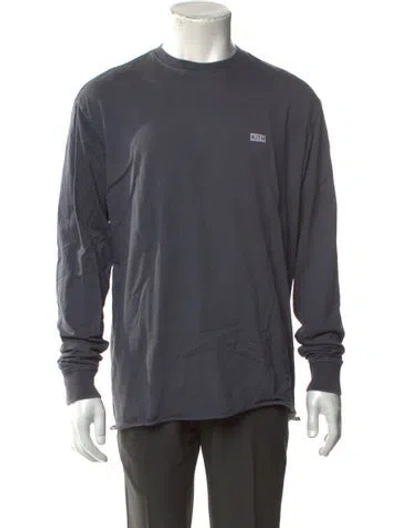 Pre-owned Kith Crew Neck Long Sleeve T-shirt In Grey