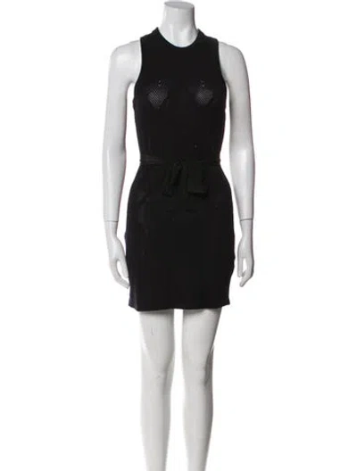 Pre-owned Kith Crew Neck Mini Dress In Black