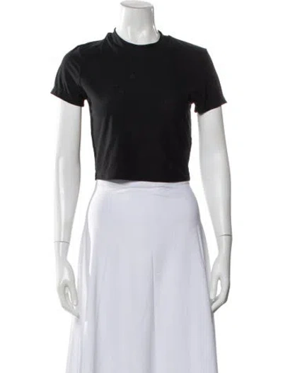 Pre-owned Kith Crew Neck Short Sleeve Crop Top In Gray