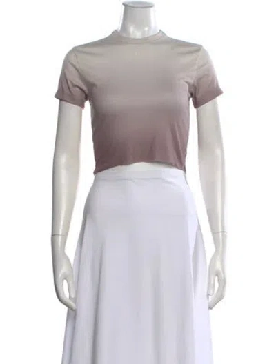 Pre-owned Kith Crew Neck Short Sleeve Crop Top In White