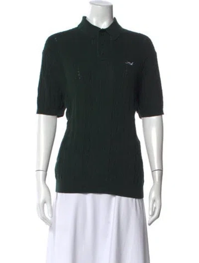 Pre-owned Kith Crew Neck Short Sleeve Polo In Green