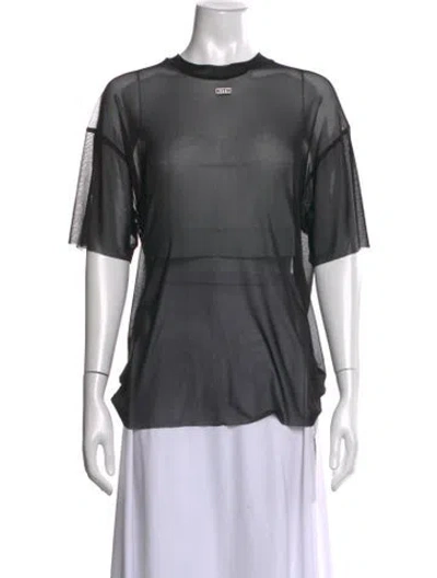 Pre-owned Kith Crew Neck Short Sleeve Top W/ Tags In Black