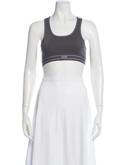 Pre-owned Kith Crew Neck Sleeveless Sports Bra In Blue