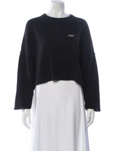 Pre-owned Kith Crew Neck Sweater In Black
