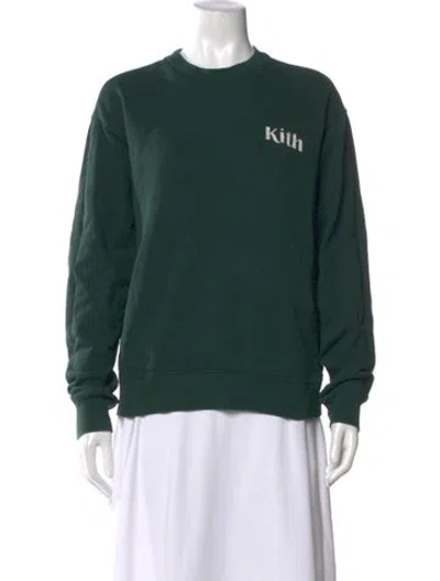 Pre-owned Kith Crew Neck Sweater In Green