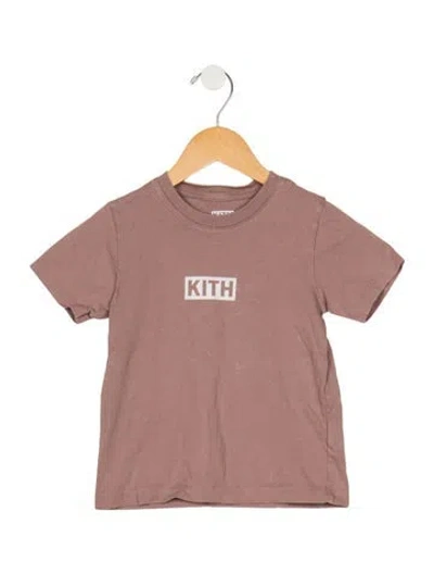 Pre-owned Kith Babies' Crewneck Graphic Tee In Pink