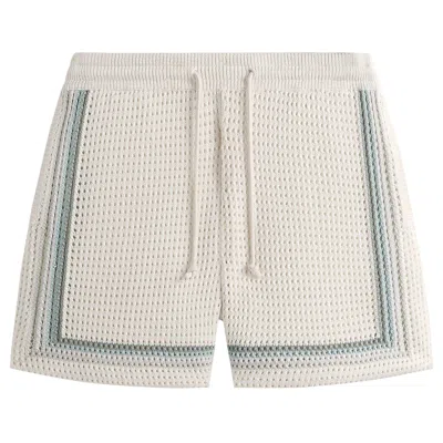 Pre-owned Kith Crochet Curtis Short 'waffle' | White | Men's Size M