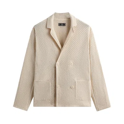 Pre-owned Kith Crochet Knit Raya Blazer 'rye' | Cream | Men's Size Xl In White