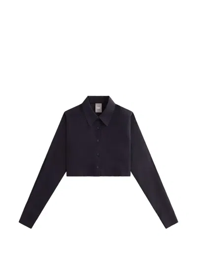 Kith Cropped Button-down Shirt In Black