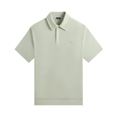 Pre-owned Kith Crystal Wash Interlock Graham Polo 'luster' In Green