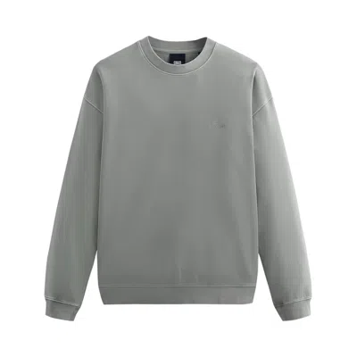Pre-owned Kith Crystal Wash Interlock Vintage Crewneck 'haze' | Grey | Men's Size S In Gray